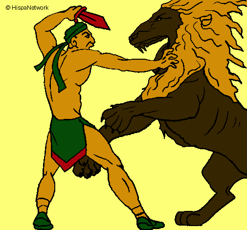 Gladiador contra león