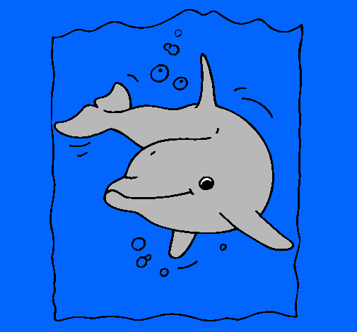 Dibujo Delfín pintado por emicaqui