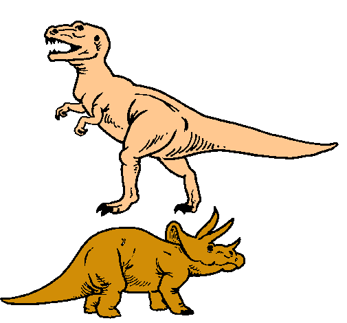 Triceratops y tiranosaurios rex