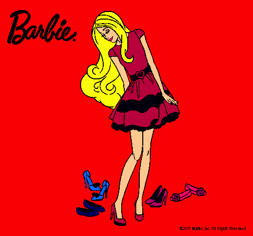 Barbie y su colección de zapatos