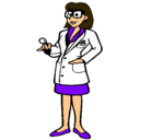 Dibujo Doctora con gafas pintado por zelyndabeth