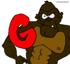 Dibujo Gorila pintado por yaimara