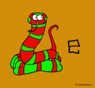 Dibujo Serpiente pintado por jandroalan