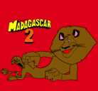 Dibujo Madagascar 2 Alex pintado por HugoGON