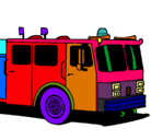 Dibujo Camión de bomberos pintado por gonzalo