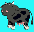 Dibujo Vaca pensativa pintado por currichipand