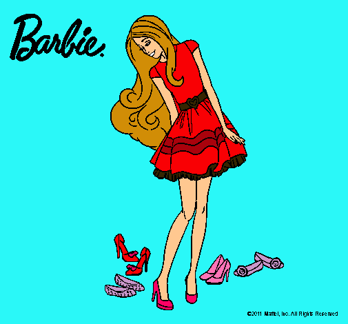 Barbie y su colección de zapatos