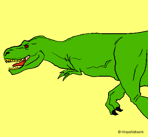 Dibujo Tiranosaurio rex pintado por ALE2004