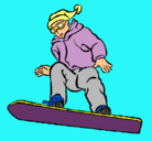 Dibujo Snowboard pintado por antonalla
