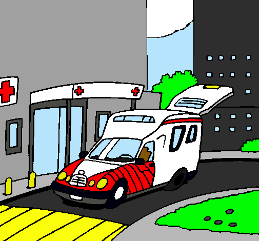 Ambulancia en el hospital