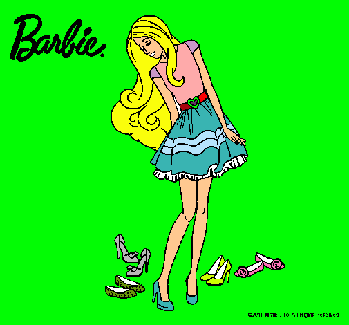 Barbie y su colección de zapatos