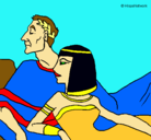 Dibujo César y Cleopatra pintado por u6yryu