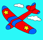Dibujo Planeador pintado por avion