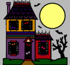 Dibujo Casa del terror pintado por tereja