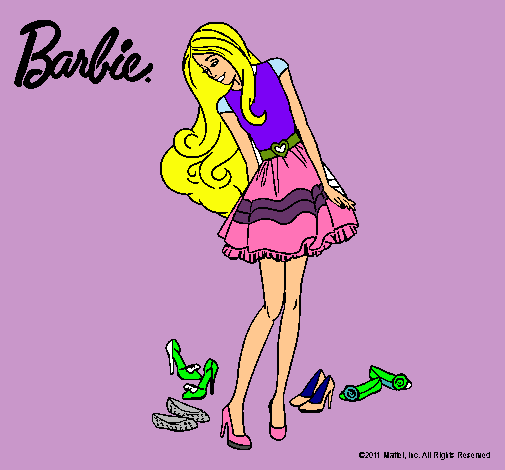 Barbie y su colección de zapatos