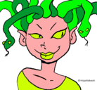 Dibujo Mujer medusa pintado por ytri76o