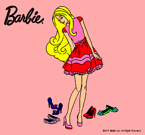 Barbie y su colección de zapatos