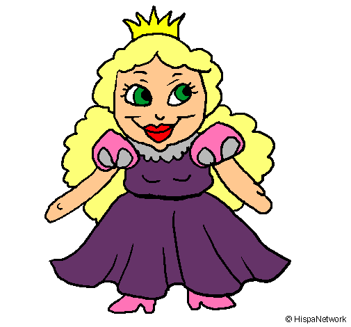 Dibujo Princesa pequeña pintado por melvin