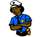 Dibujo Mujer policía pintado por marina
