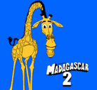 Dibujo Madagascar 2 Melman pintado por emicaqui
