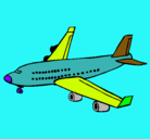 Dibujo Avión de pasajeros pintado por oficial xxx