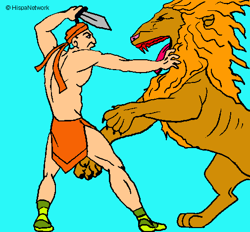 Gladiador contra león