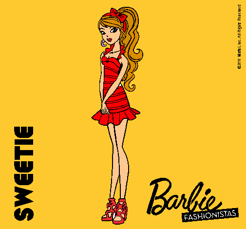 Dibujo Barbie Fashionista 6 pintado por adrrea