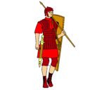 Dibujo Soldado romano pintado por wamc