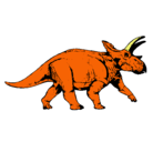 Dibujo Triceratops pintado por Ricardito