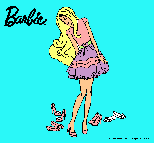 Barbie y su colección de zapatos