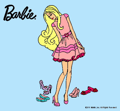 Barbie y su colección de zapatos