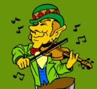 Dibujo Duende tocando el violín pintado por gasdhgys