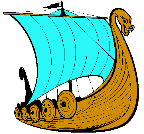 Dibujo Barco vikingo pintado por juanda