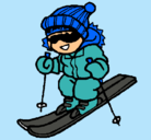 Dibujo Niño esquiando pintado por valeriefsa