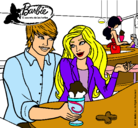 Dibujo Barbie y su amigo en la heladería pintado por  NATIWAPPA