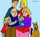Dibujo Familia pintado por ileana