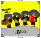 Dibujo Mariachi Owls pintado por rango
