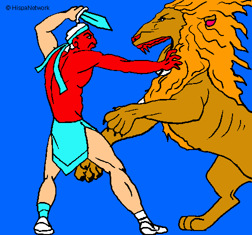 Gladiador contra león