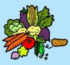 Dibujo verduras pintado por Ynes
