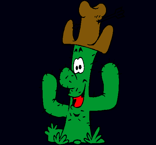 Cactus con sombrero