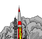 Dibujo Lanzamiento cohete pintado por jandroalan