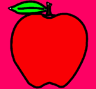 Dibujo manzana pintado por yael
