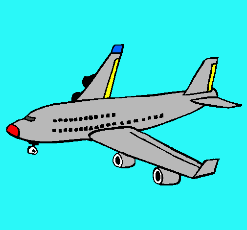 Dibujo Avión de pasajeros pintado por ALE2004