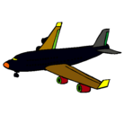 Dibujo Avión de pasajeros pintado por juadi