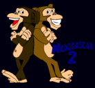 Dibujo Madagascar 2 Manson y Phil 2 pintado por santiagor