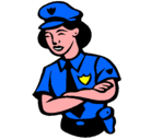 Dibujo Mujer policía pintado por ferd