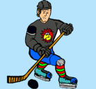 Dibujo Jugador de hockey sobre hielo pintado por jaack74