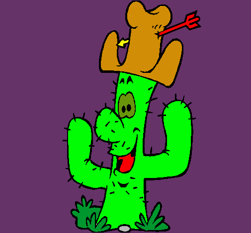 Cactus con sombrero