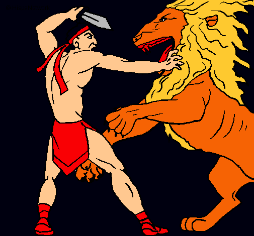 Gladiador contra león