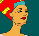 Dibujo Busto de Nefertiti pintado por Nueva13
